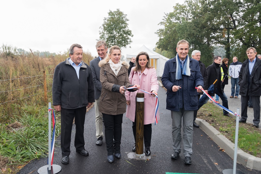 the inauguration ceremony for the cycle path