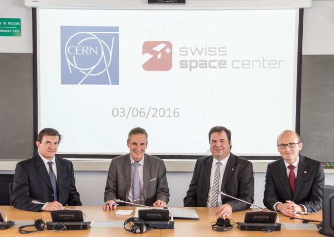 CERN signed an agreement with the Swiss Space Center (SSC)