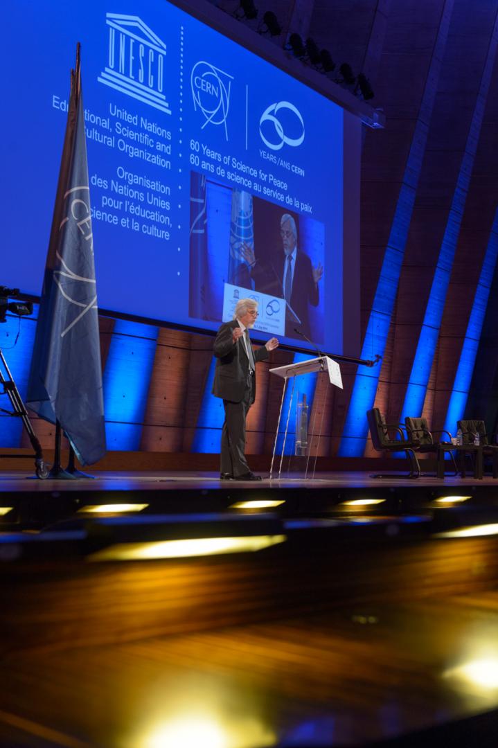 CERN Director General, Rolf Heuer at CERN - UNESCO ceremony in Paris.