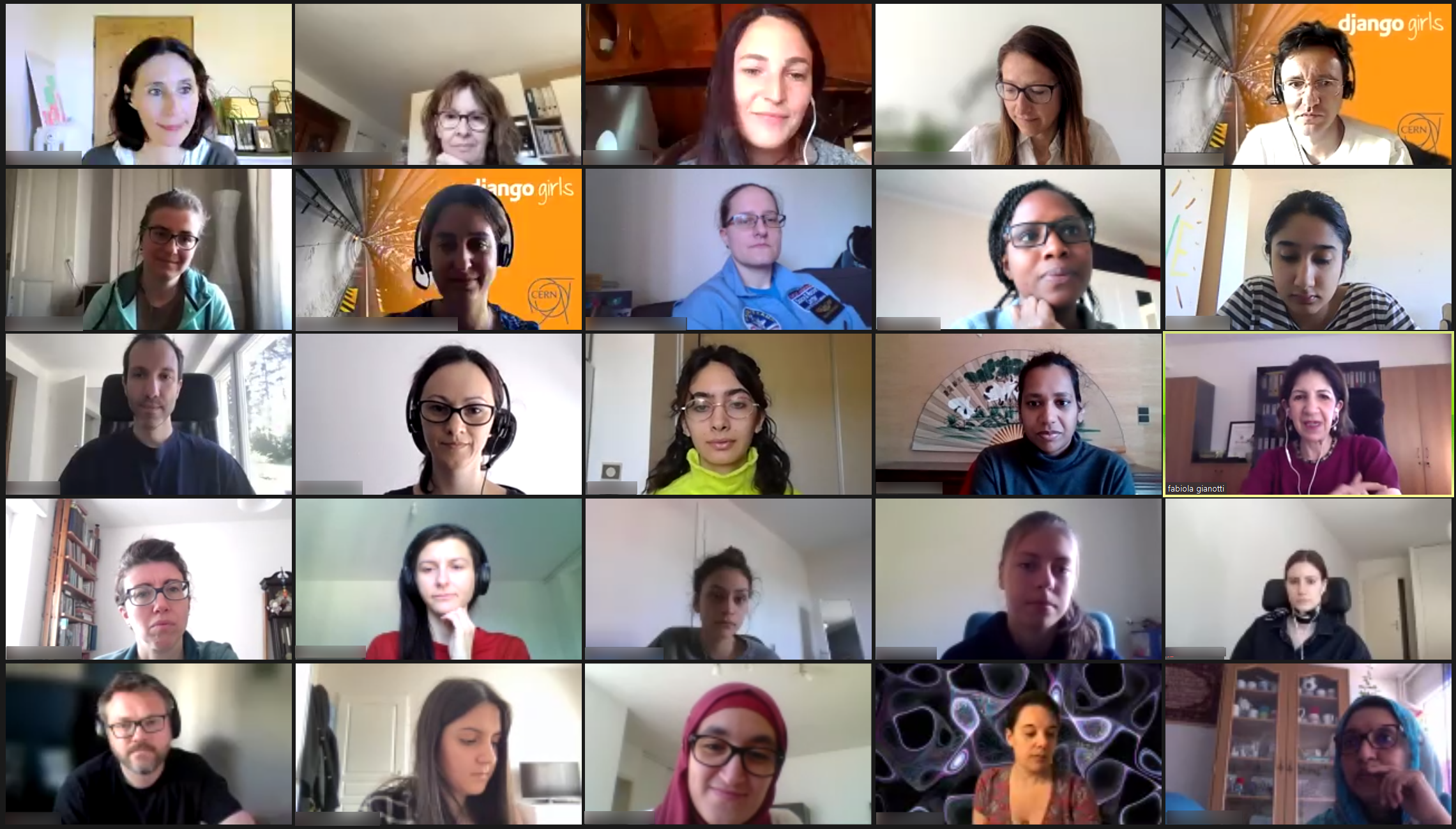 CERN Director General Fabiola Gianotti addressed the Django Girls on Saturday 24 April (Image: CERN)