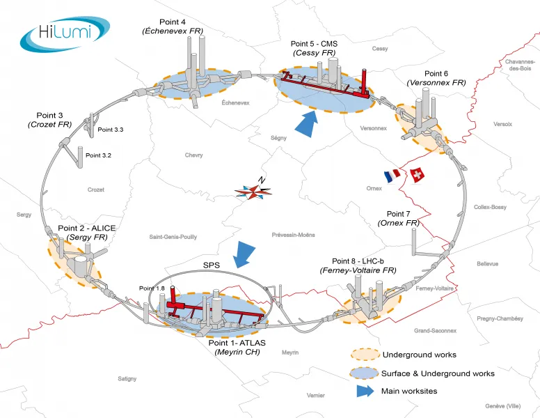 Map of the works planned
